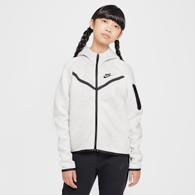 Nike Sportswear Tech Fleece Girls' Full-Zip Hoodie. Nike.com